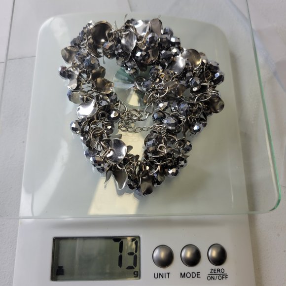 Silver Tone Choker Bib Necklace - Picture 13 of 15